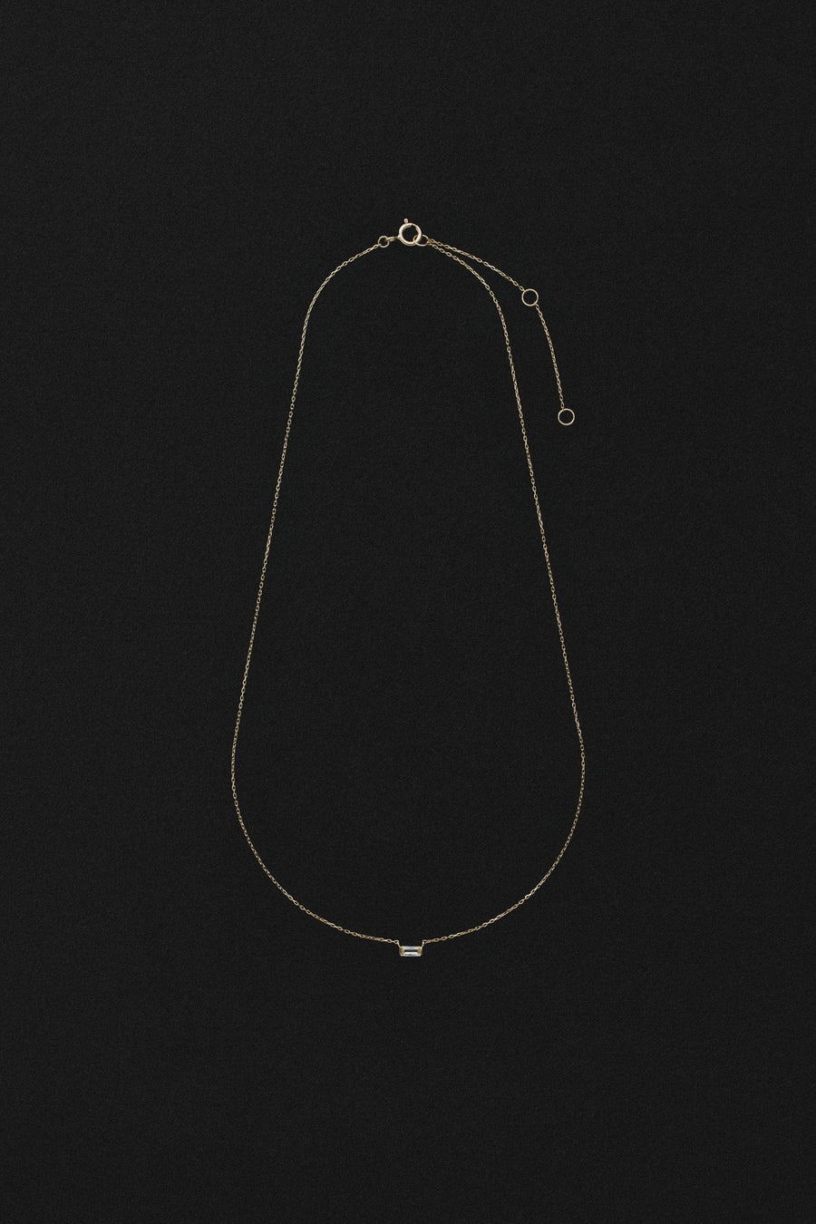 [14K] Square stone necklace