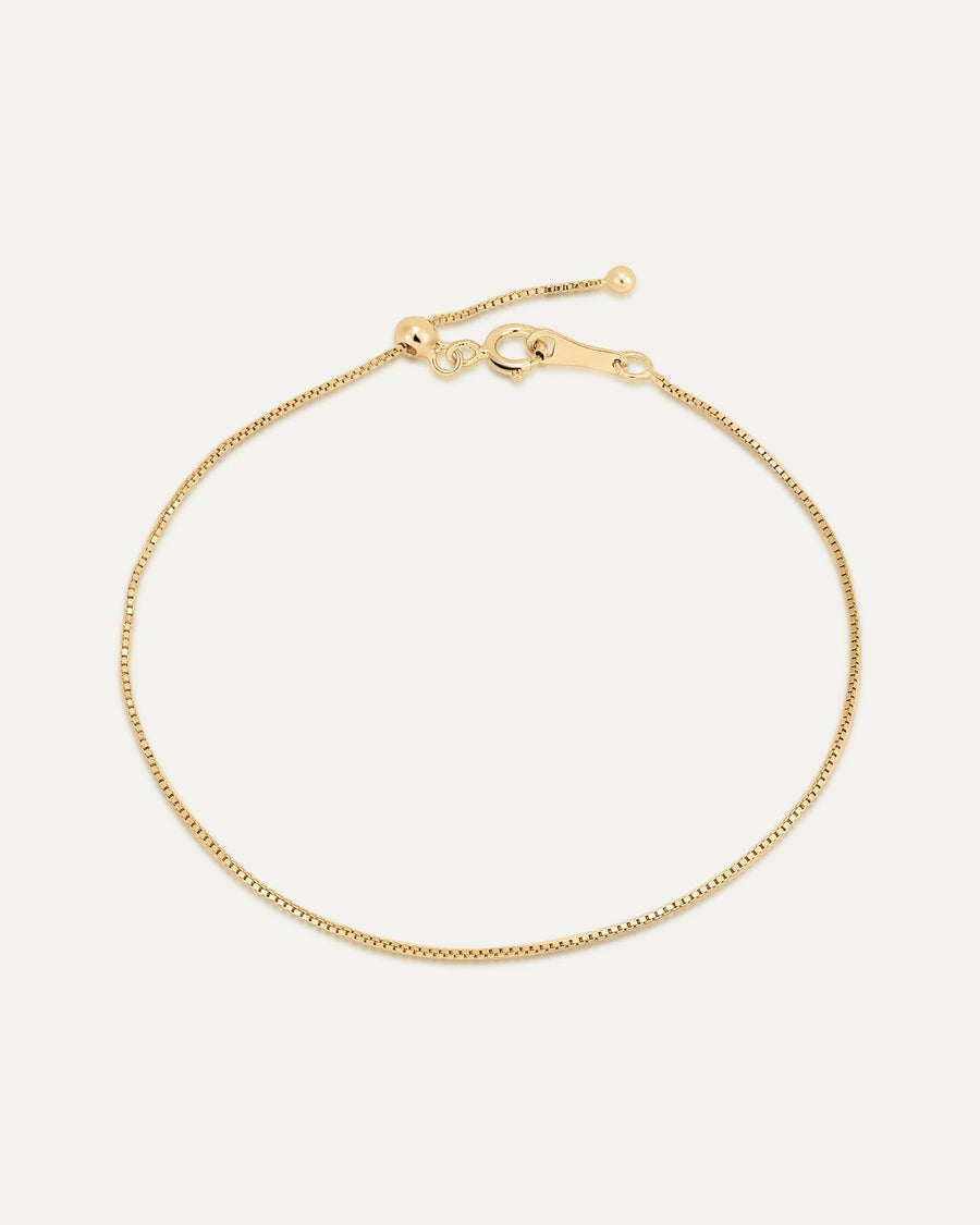 Slim box chain bracelet