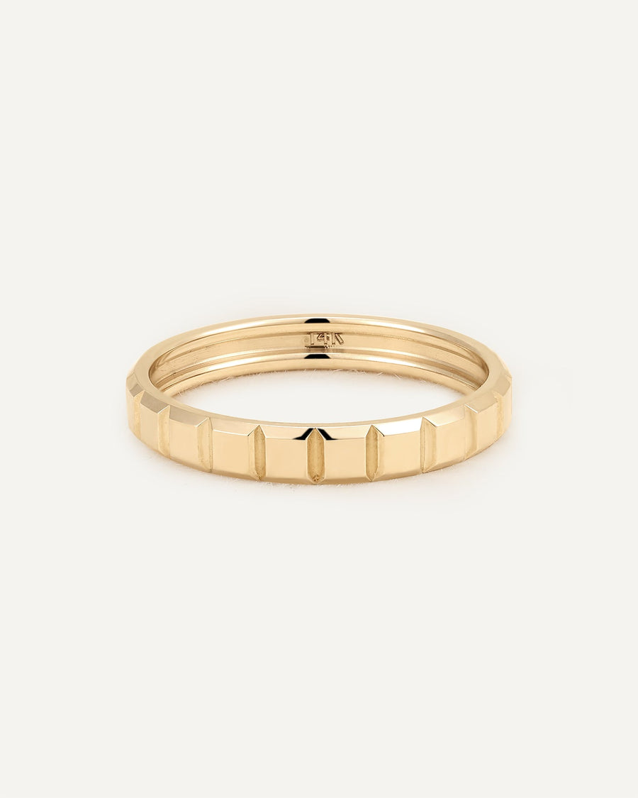 [14K] Block set ring