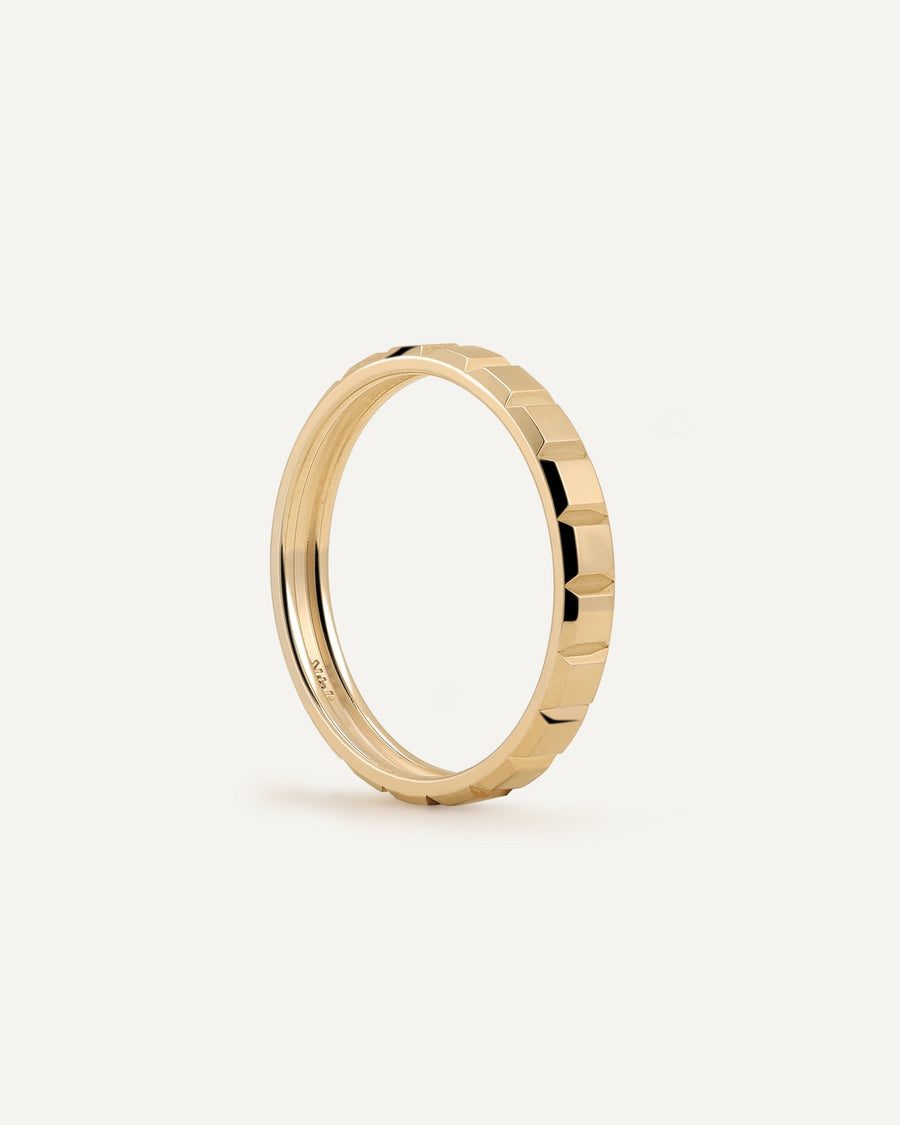 [14K] Block set ring