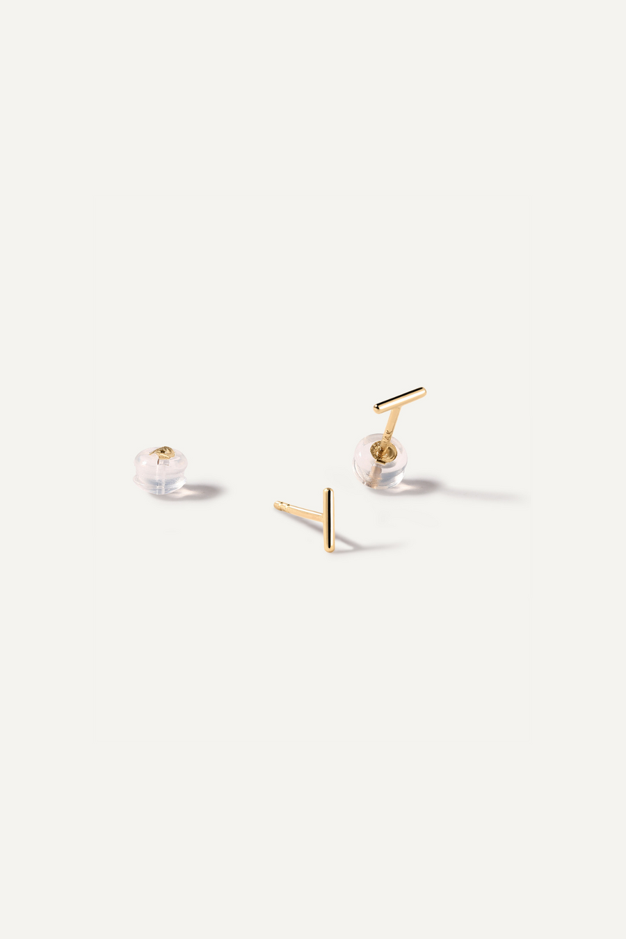 [14K] Bar motif studs